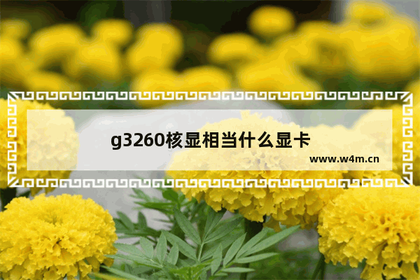 g3260核显相当什么显卡