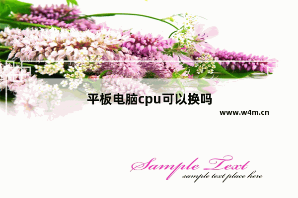 平板电脑cpu可以换吗