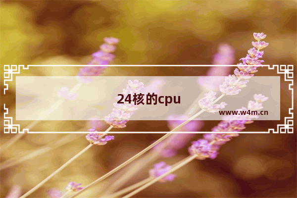 24核的cpu