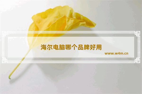 海尔电脑哪个品牌好用