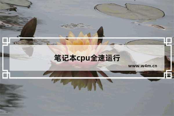 笔记本cpu全速运行