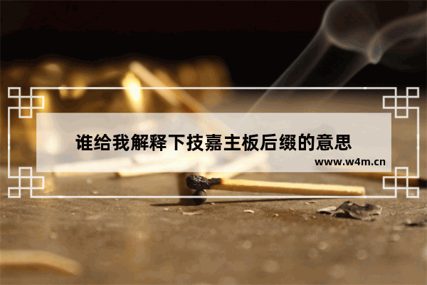 谁给我解释下技嘉主板后缀的意思