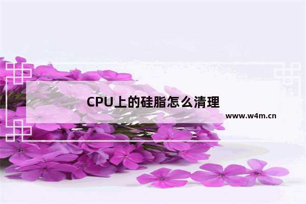 CPU上的硅脂怎么清理