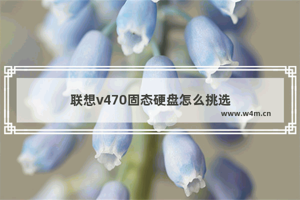 联想v470固态硬盘怎么挑选