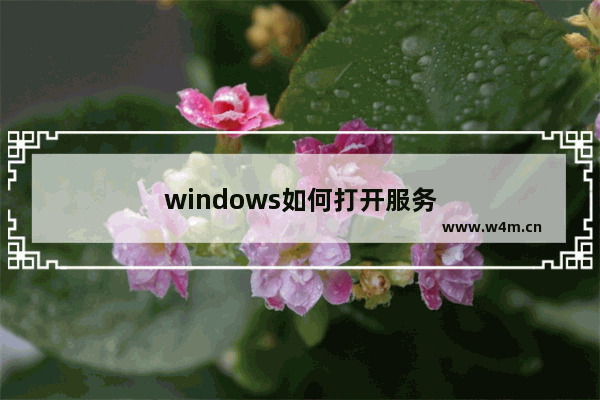 windows如何打开服务