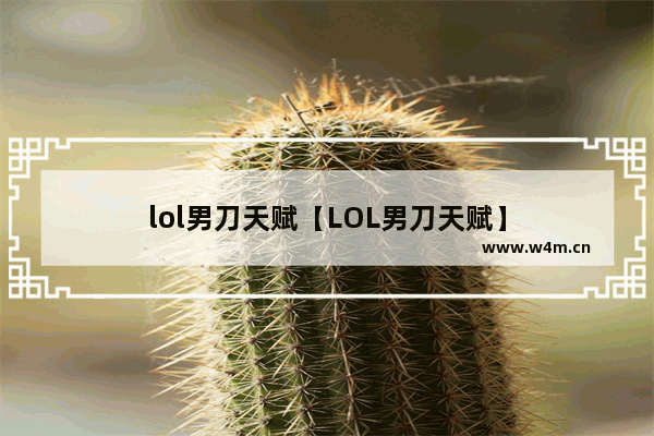 lol男刀天赋【LOL男刀天赋】