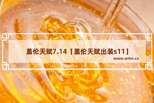 盖伦天赋7.14【盖伦天赋出装s11】