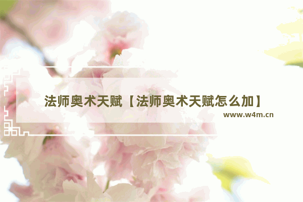 法师奥术天赋【法师奥术天赋怎么加】