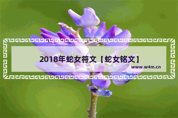 2018年蛇女符文【蛇女铭文】