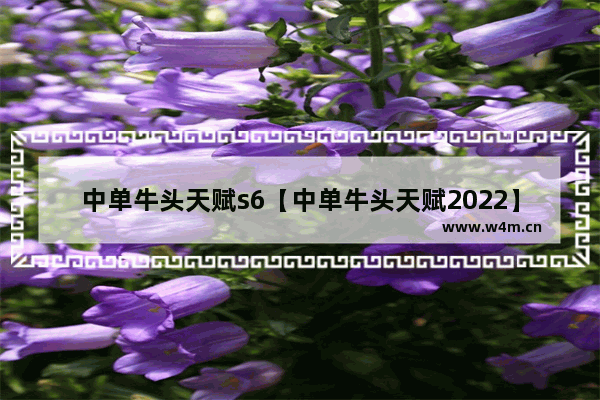 中单牛头天赋s6【中单牛头天赋2022】