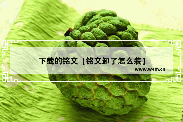 下载的铭文【铭文卸了怎么装】