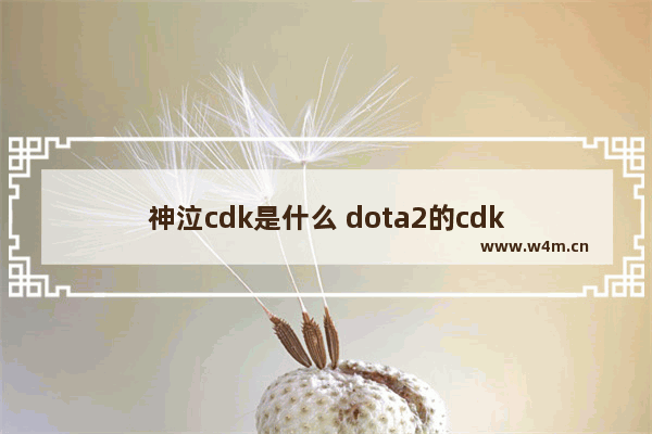 神泣cdk是什么 dota2的cdk