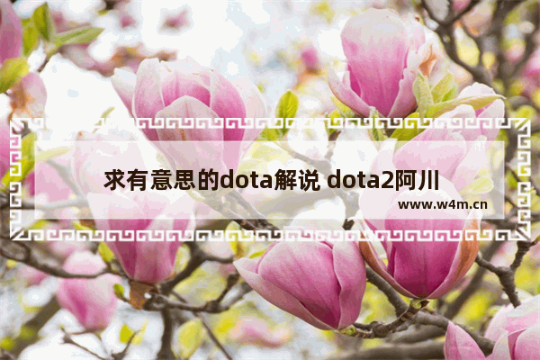 求有意思的dota解说 dota2阿川