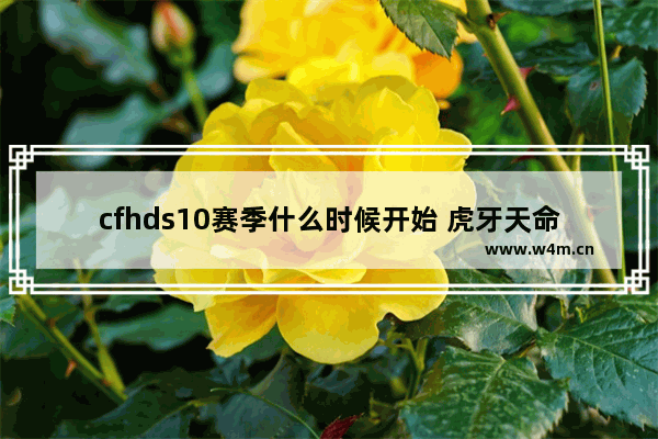 cfhds10赛季什么时候开始 虎牙天命杯s10赛程