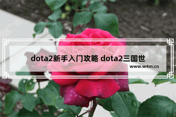 dota2新手入门攻略 dota2三国世界新手入门攻略