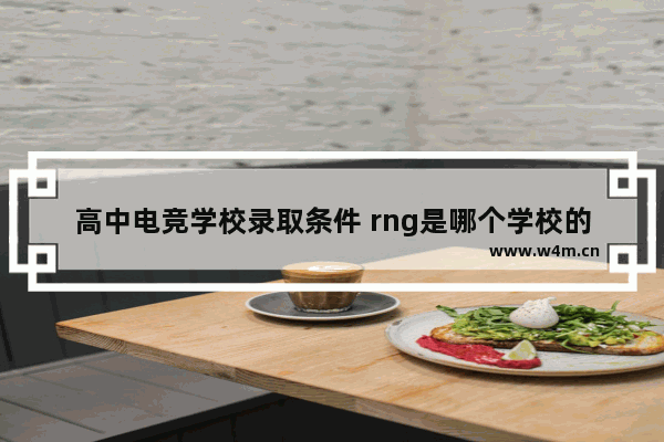 高中电竞学校录取条件 rng是哪个学校的