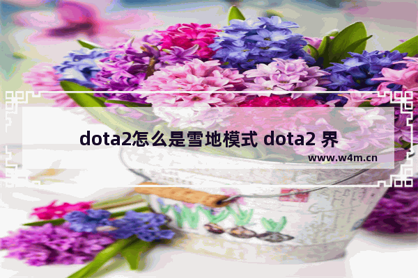 dota2怎么是雪地模式 dota2 界面皮肤