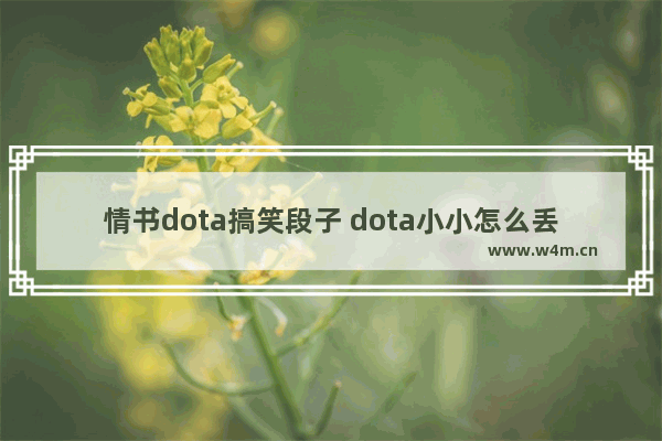 情书dota搞笑段子 dota小小怎么丢人到河道上面