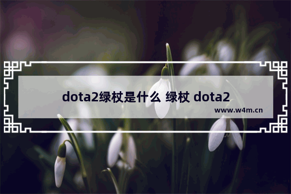 dota2绿杖是什么 绿杖 dota2