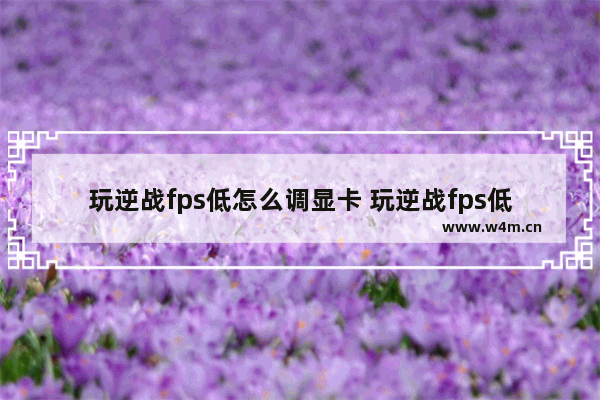 玩逆战fps低怎么调显卡 玩逆战fps低怎么调显卡