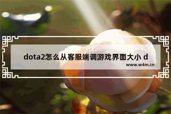 dota2怎么从客服端调游戏界面大小 dota2太大了