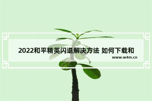 2022和平精英闪退解决方法 如何下载和平精英无限皮肤版