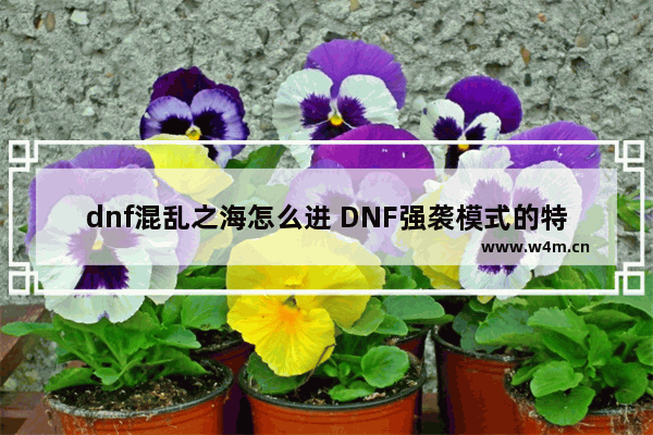 dnf混乱之海怎么进 DNF强袭模式的特殊补给任务怎么完成