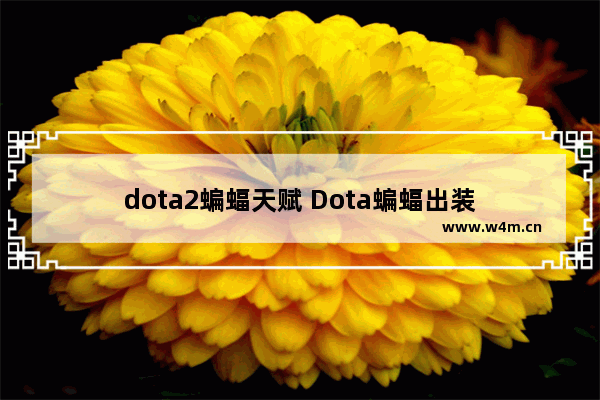 dota2蝙蝠天赋 Dota蝙蝠出装