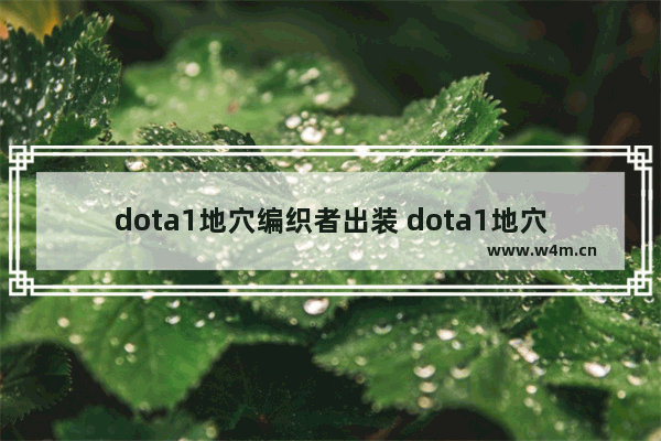 dota1地穴编织者出装 dota1地穴编织者台词