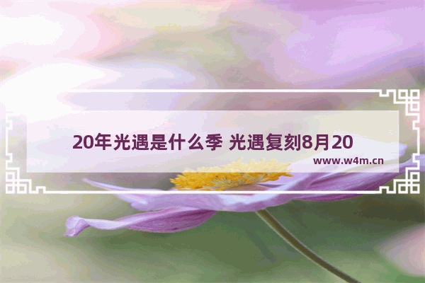 20年光遇是什么季 光遇复刻8月20