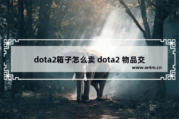 dota2箱子怎么卖 dota2 物品交易