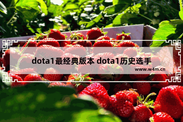 dota1最经典版本 dota1历史选手实力排名