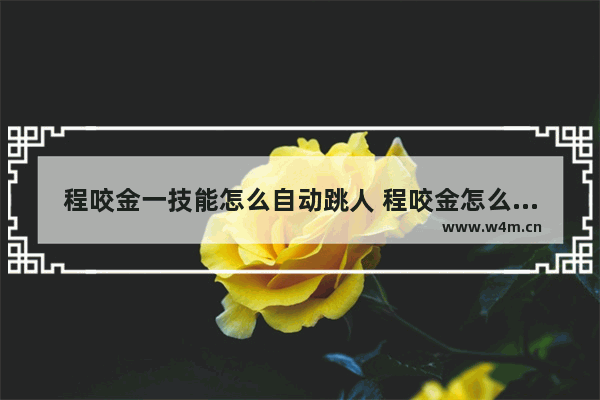 程咬金一技能怎么自动跳人 程咬金怎么调优先攻击设置