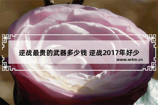 逆战最贵的武器多少钱 逆战2017年好少人玩