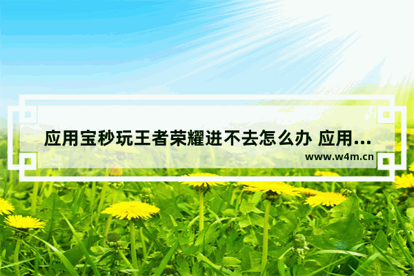 应用宝秒玩王者荣耀进不去怎么办 应用宝玩王者荣耀排队1000人怎么快速玩