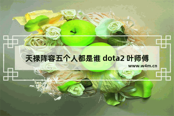 天禄阵容五个人都是谁 dota2 叶师傅