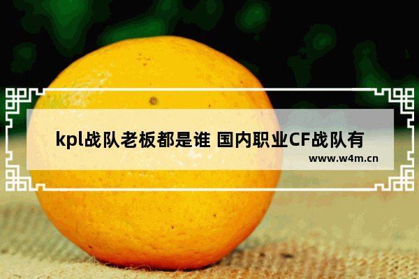 kpl战队老板都是谁 国内职业CF战队有哪些