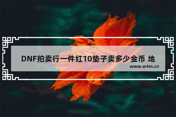 DNF拍卖行一件红10垫子卖多少金币 地下城10上11用几个垫子好 怎么上