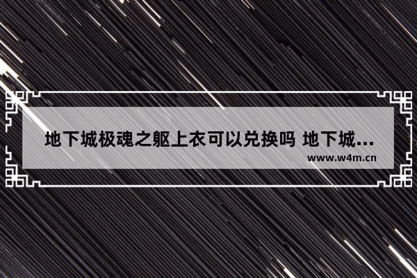 地下城极魂之躯上衣可以兑换吗 地下城与勇士魂贴吧