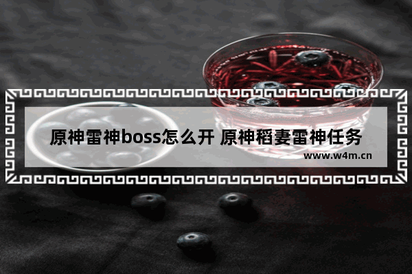 原神雷神boss怎么开 原神稻妻雷神任务怎么过