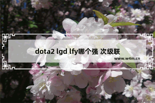 dota2 lgd lfy哪个强 次级联赛 dota2