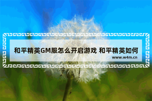 和平精英GM服怎么开启游戏 和平精英如何开启游戏