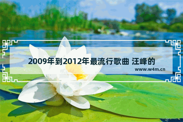 2009年到2012年最流行歌曲 汪峰的逆战