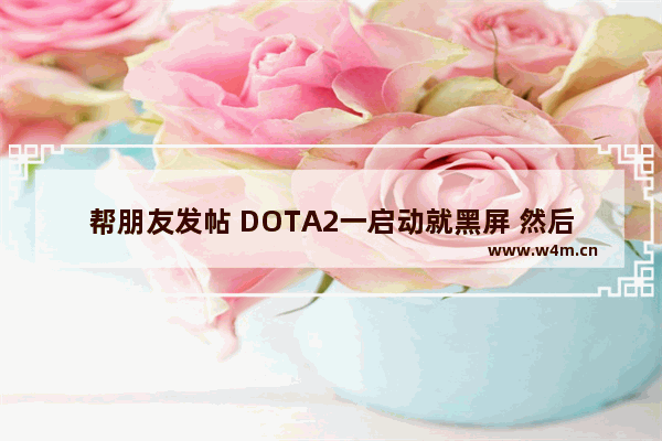 帮朋友发帖 DOTA2一启动就黑屏 然后就弹回桌面 进dota2黑屏