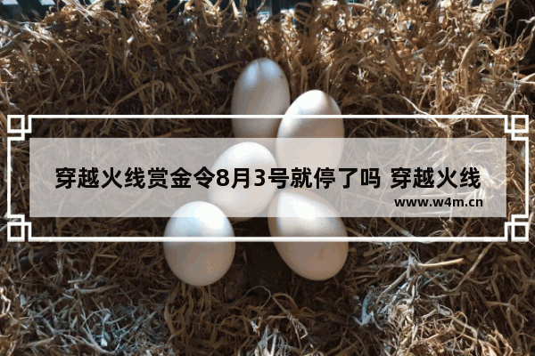 穿越火线赏金令8月3号就停了吗 穿越火线赏金令没了