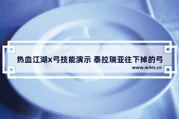 热血江湖x弓技能演示 泰拉瑞亚往下掉的弓箭