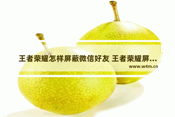 王者荣耀怎样屏蔽微信好友 王者荣耀屏蔽微信好友