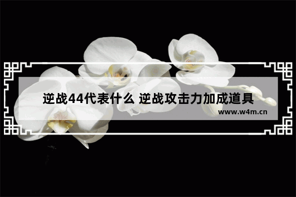 逆战44代表什么 逆战攻击力加成道具