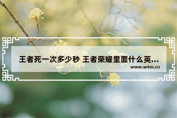 王者死一次多少秒 王者荣耀里面什么英雄会原地复活不回去