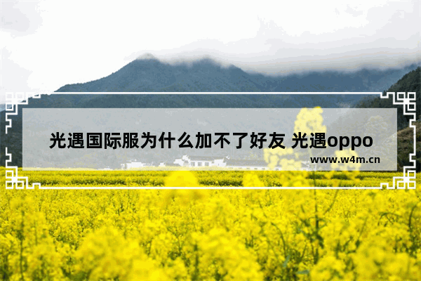 光遇国际服为什么加不了好友 光遇oppo怎么登录别人的账号